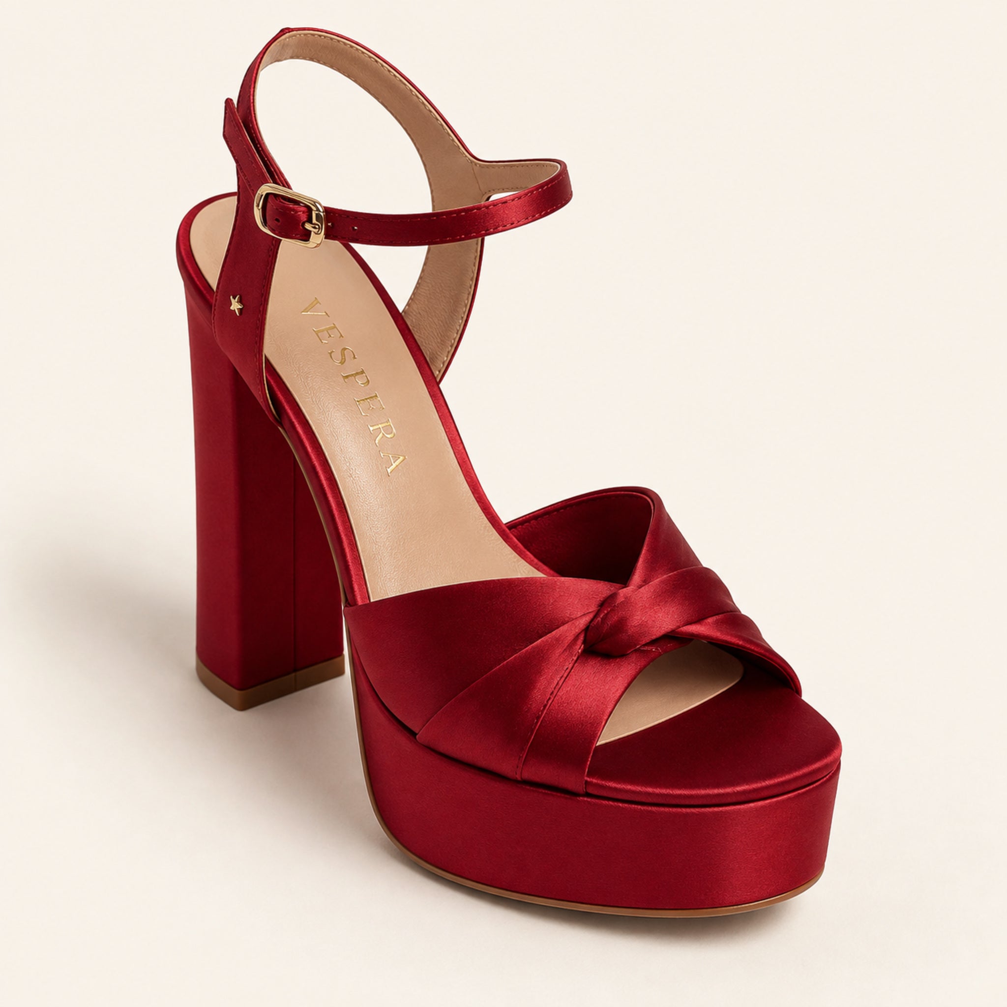 Camille Platform 110 — Cherry Satin