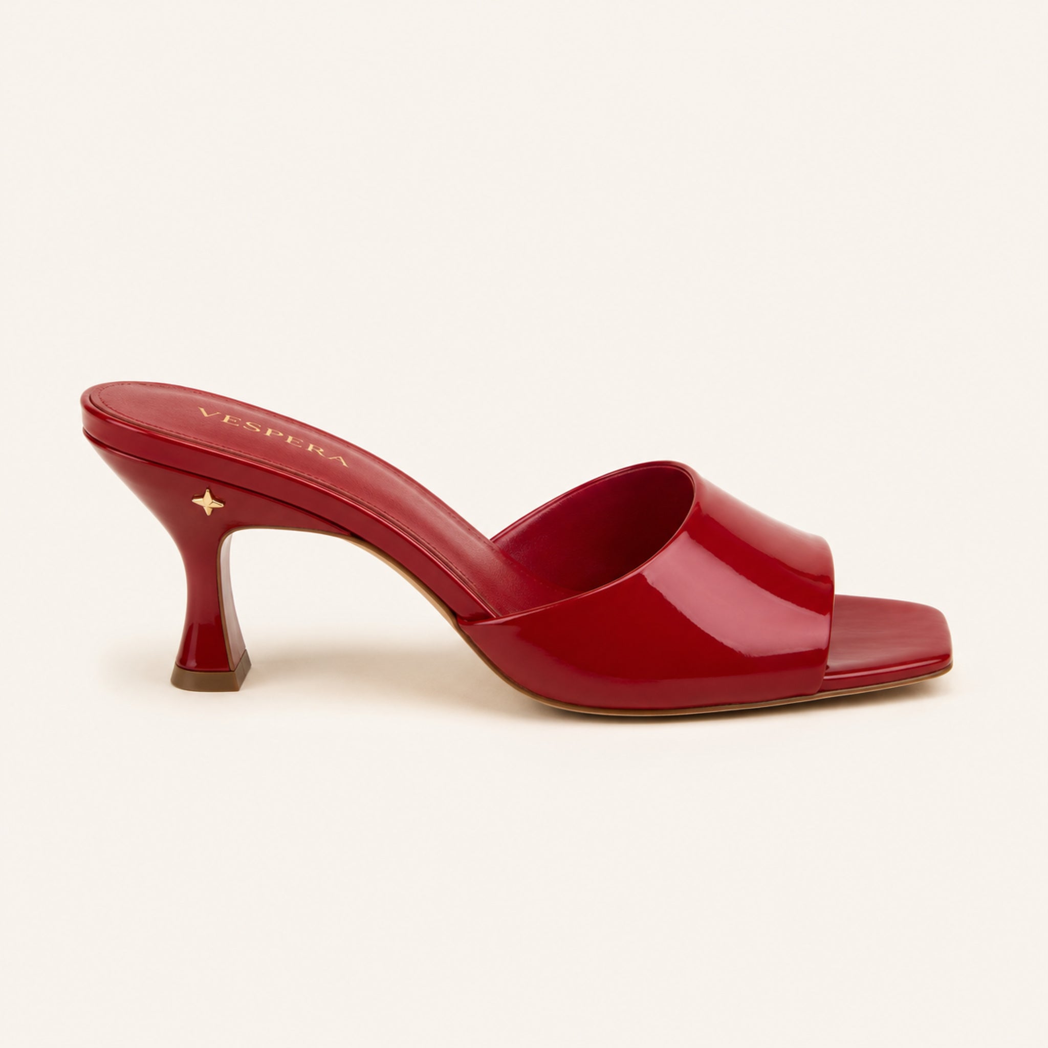 Élodie Mule 80 — Cherry Patent