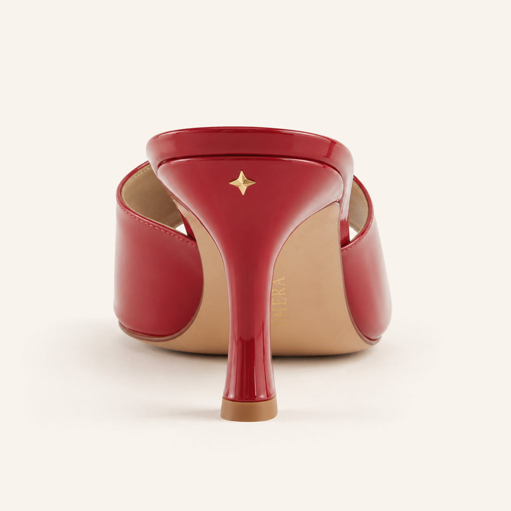 Élodie Mule 80 — Cherry Patent