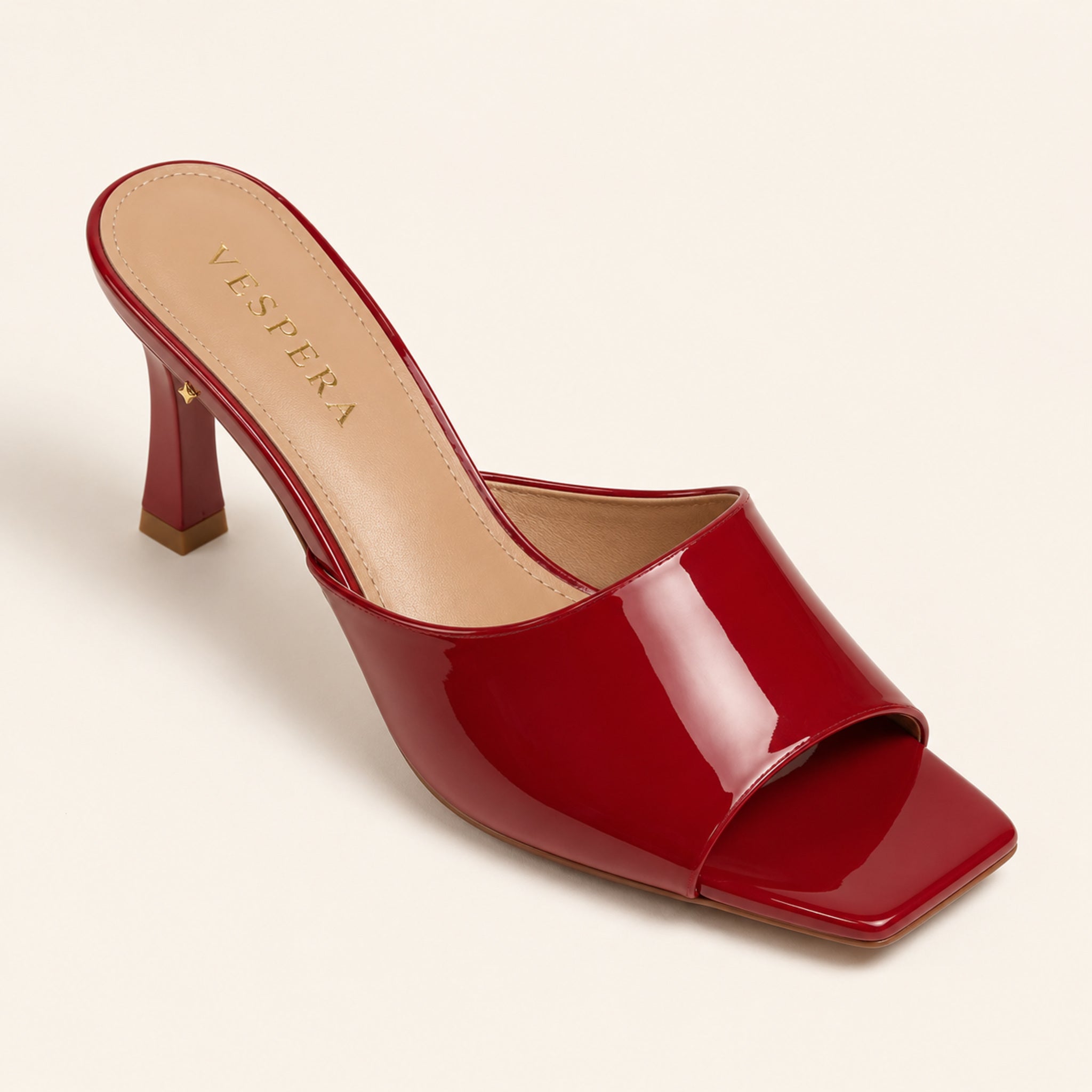Élodie Mule 80 — Cherry Patent