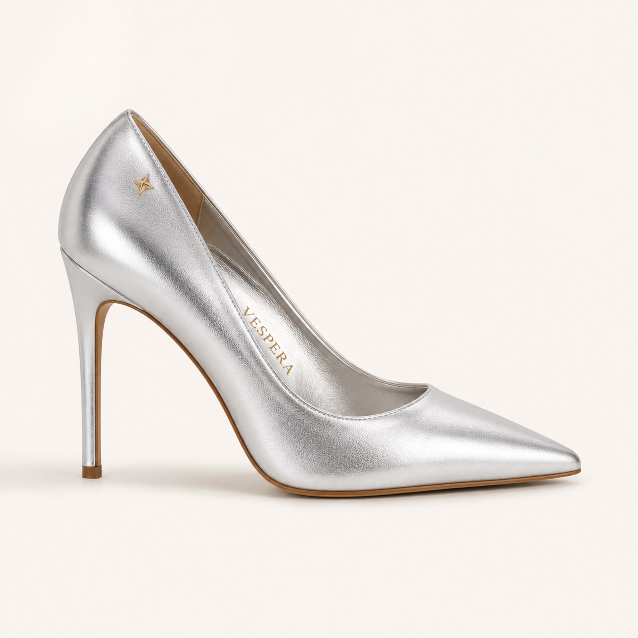 Ève Pump 95 — Silver Metallic