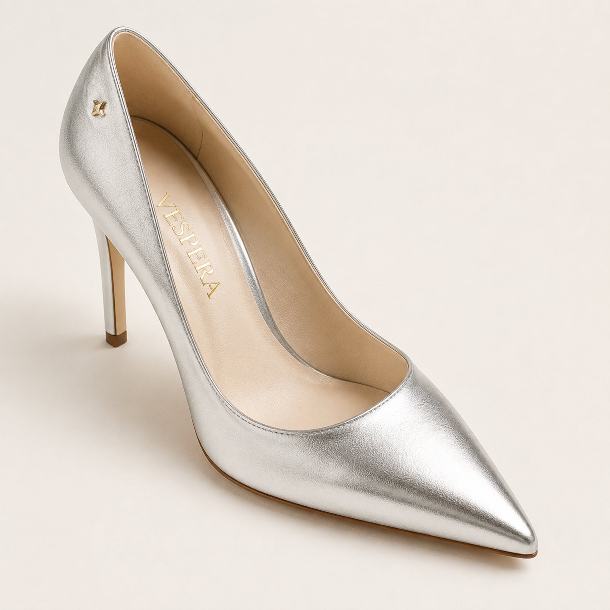 Ève Pump 95 — Silver Metallic