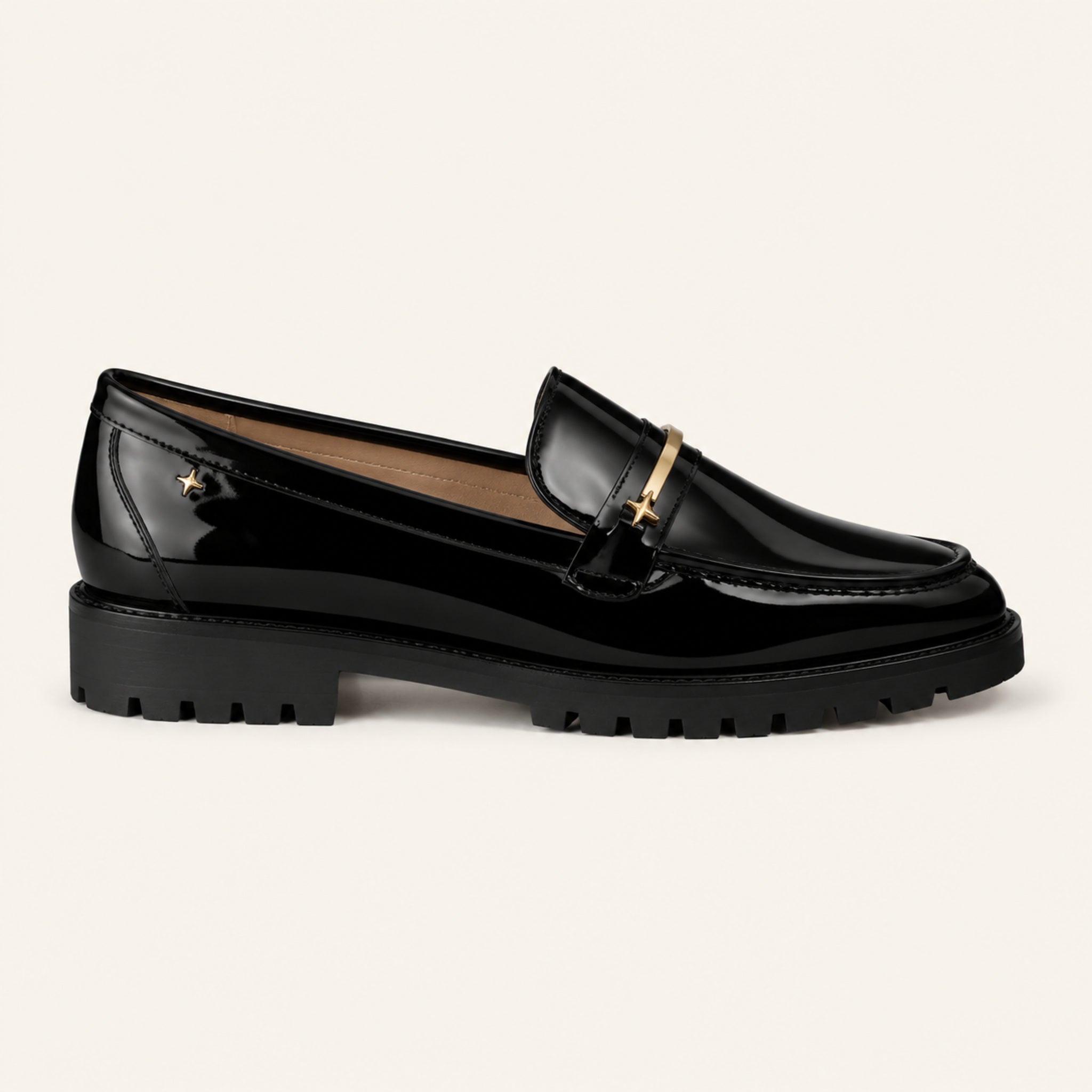 Fleur Loafer — Noir Patent