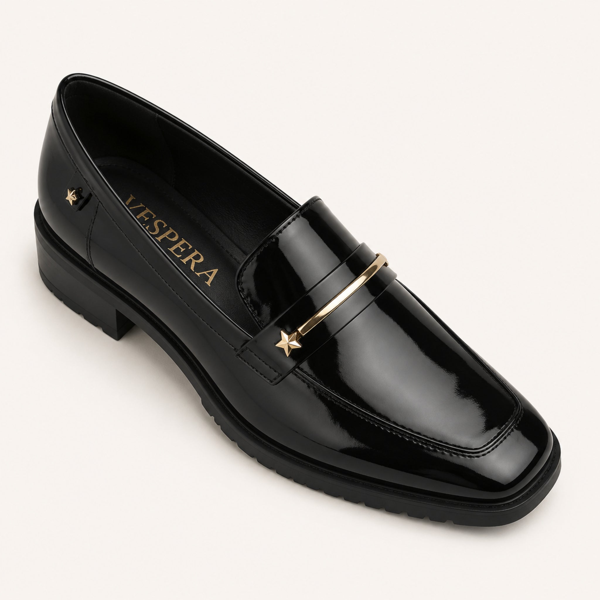 Fleur Loafer — Noir Patent