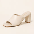 Ines Mule 75 — Porcelain Leather