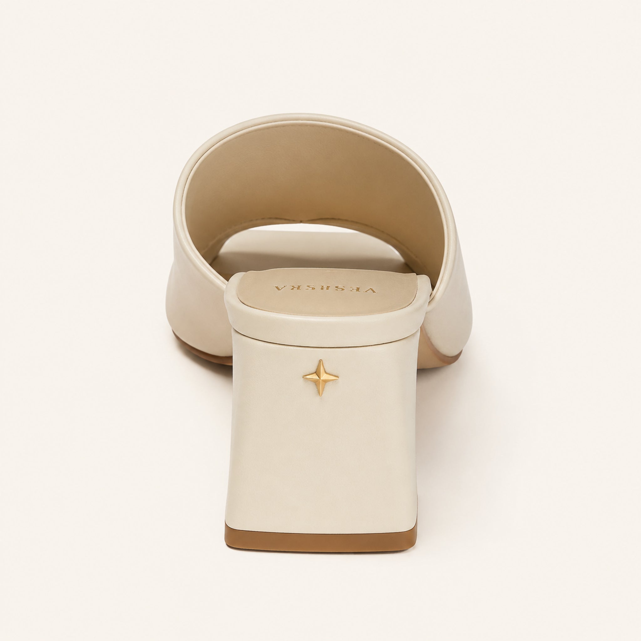 Ines Mule 75 — Porcelain Leather