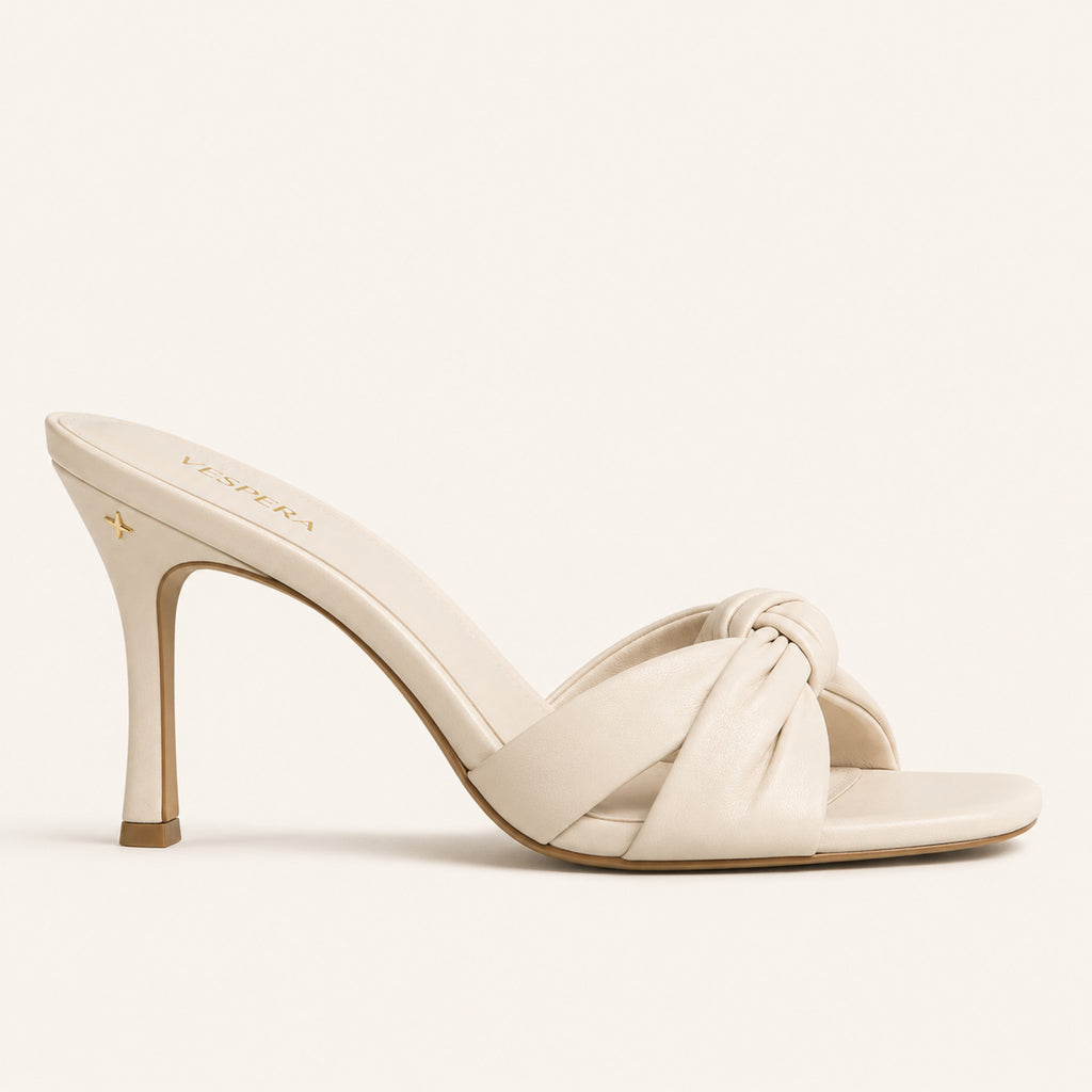 Isadora Knot Sandal 85 — Porcelain