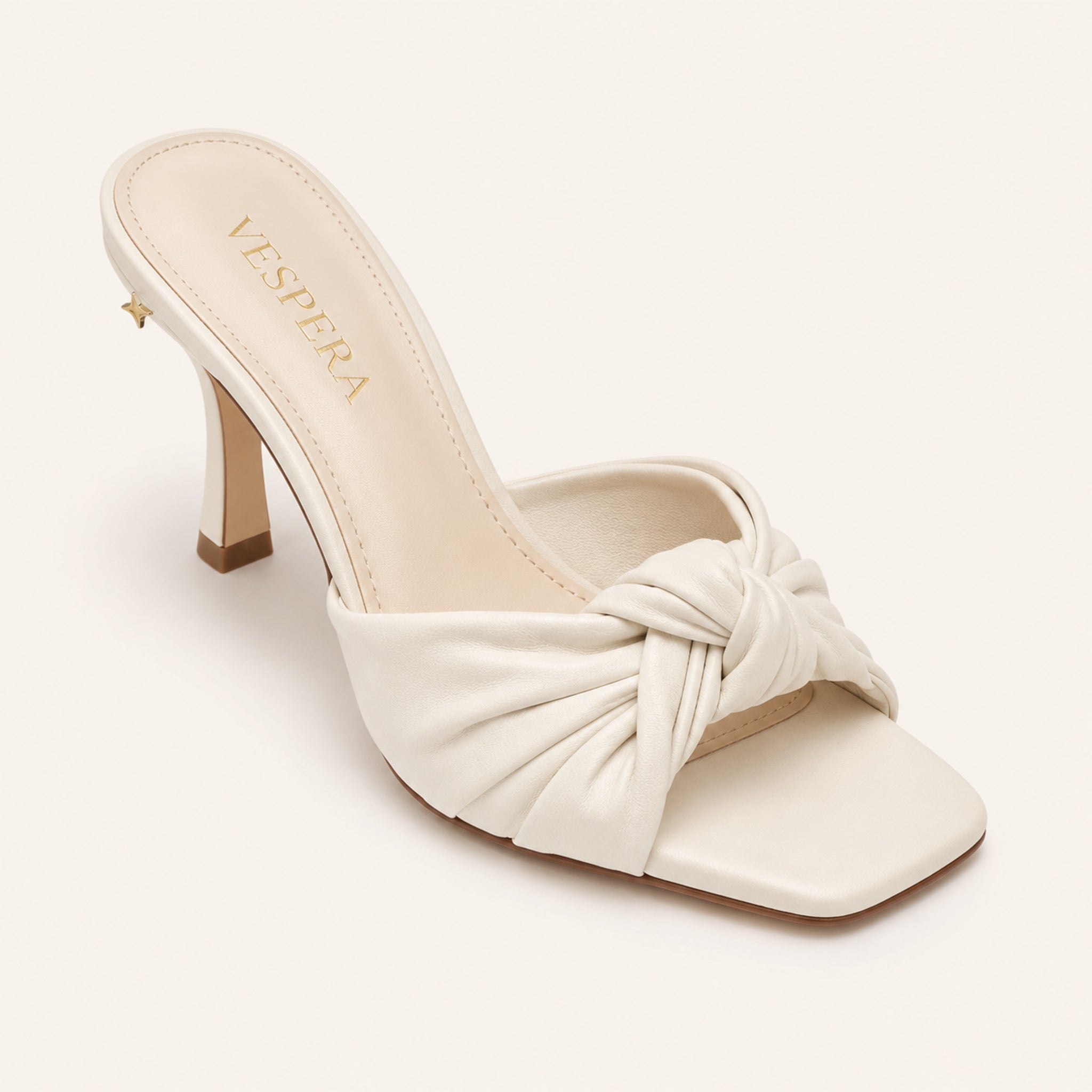 Isadora Knot Sandal 85 — Porcelain