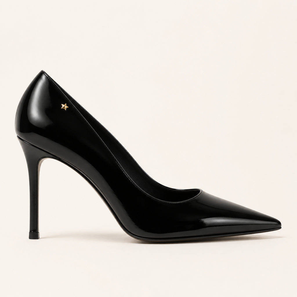 Lucienne Pump 90 — Noir Patent