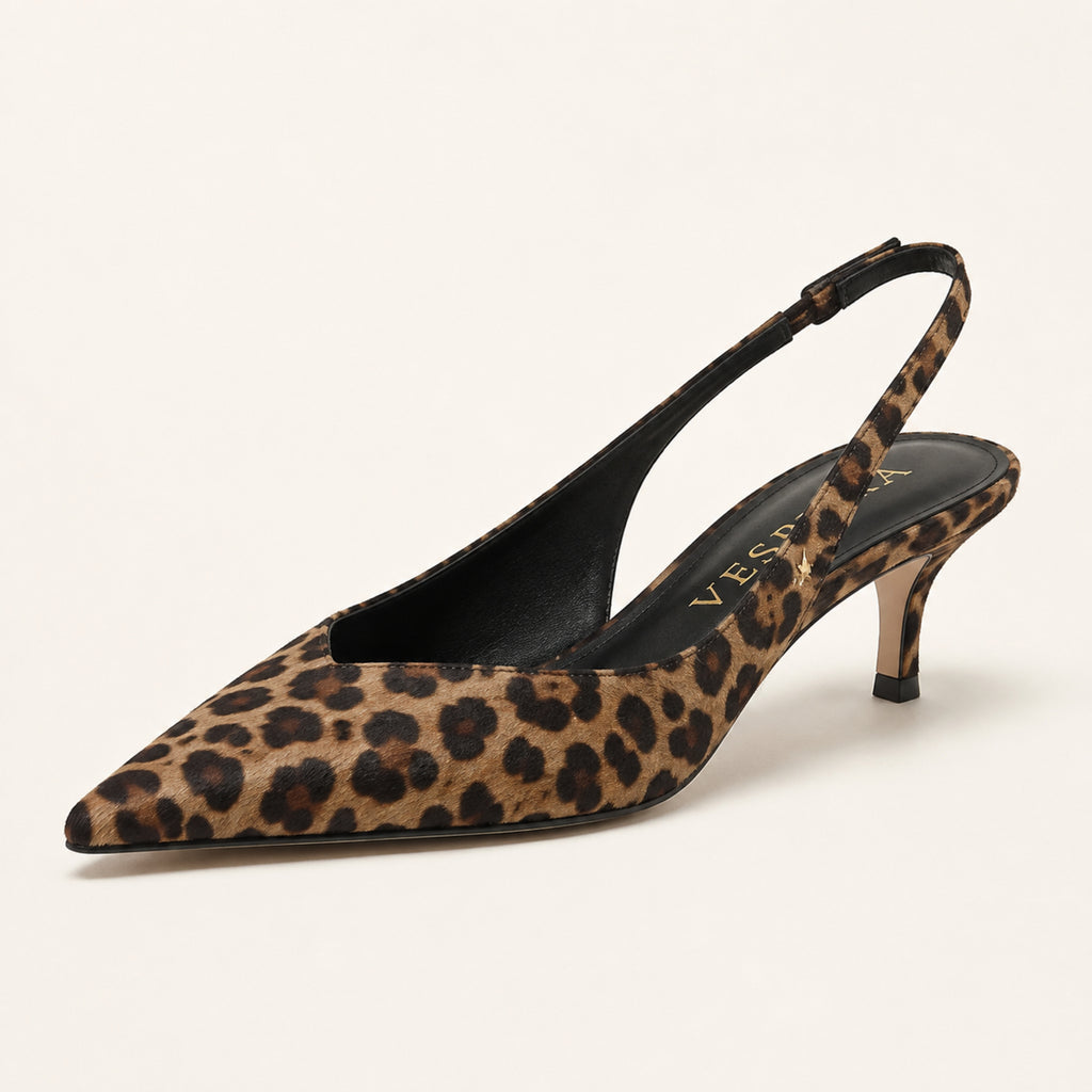 Sabine Slingback 65 — Leopard Calf Hair