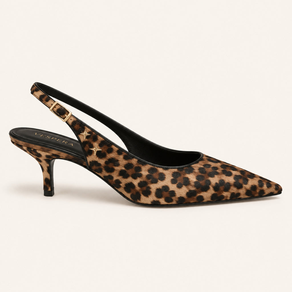 Sabine Slingback 65 — Leopard Calf Hair