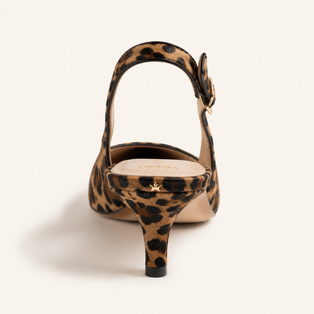 Sabine Slingback 65 — Leopard Calf Hair