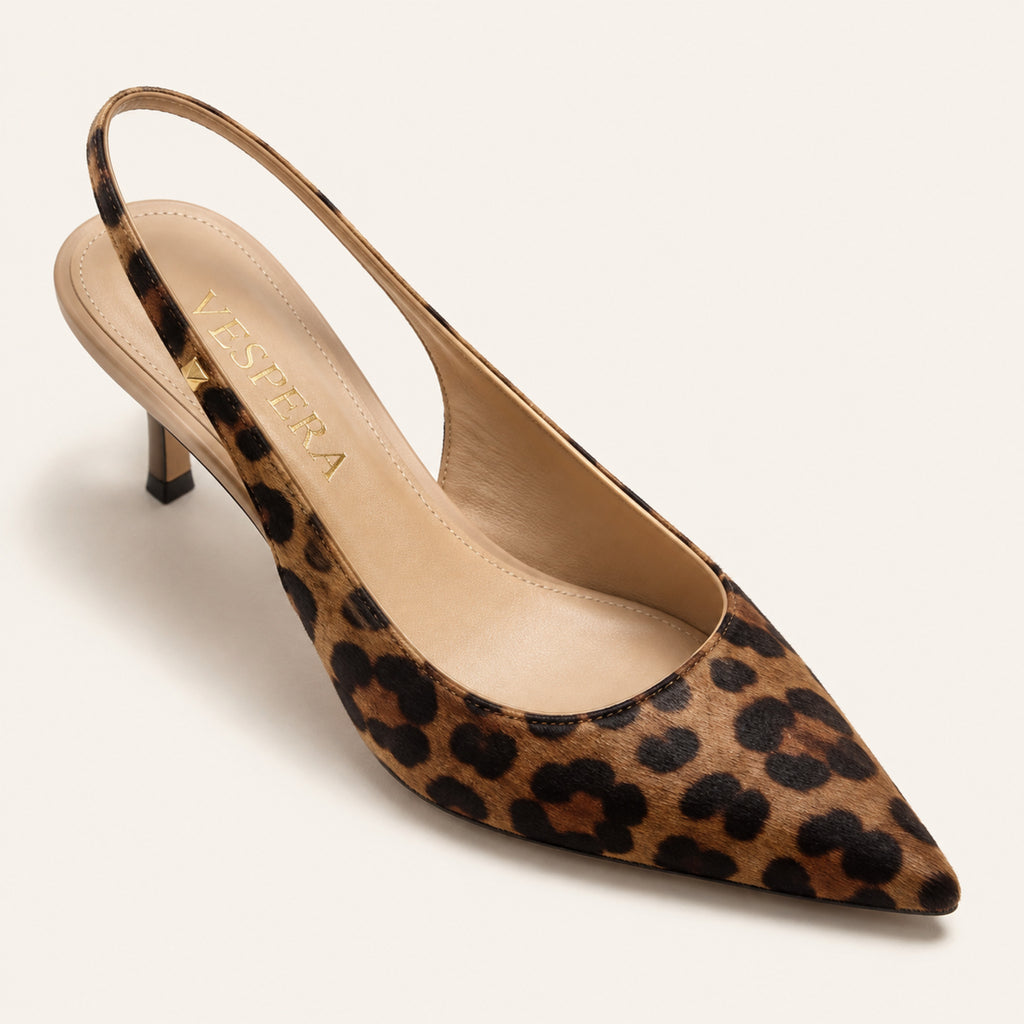 Sabine Slingback 65 — Leopard Calf Hair