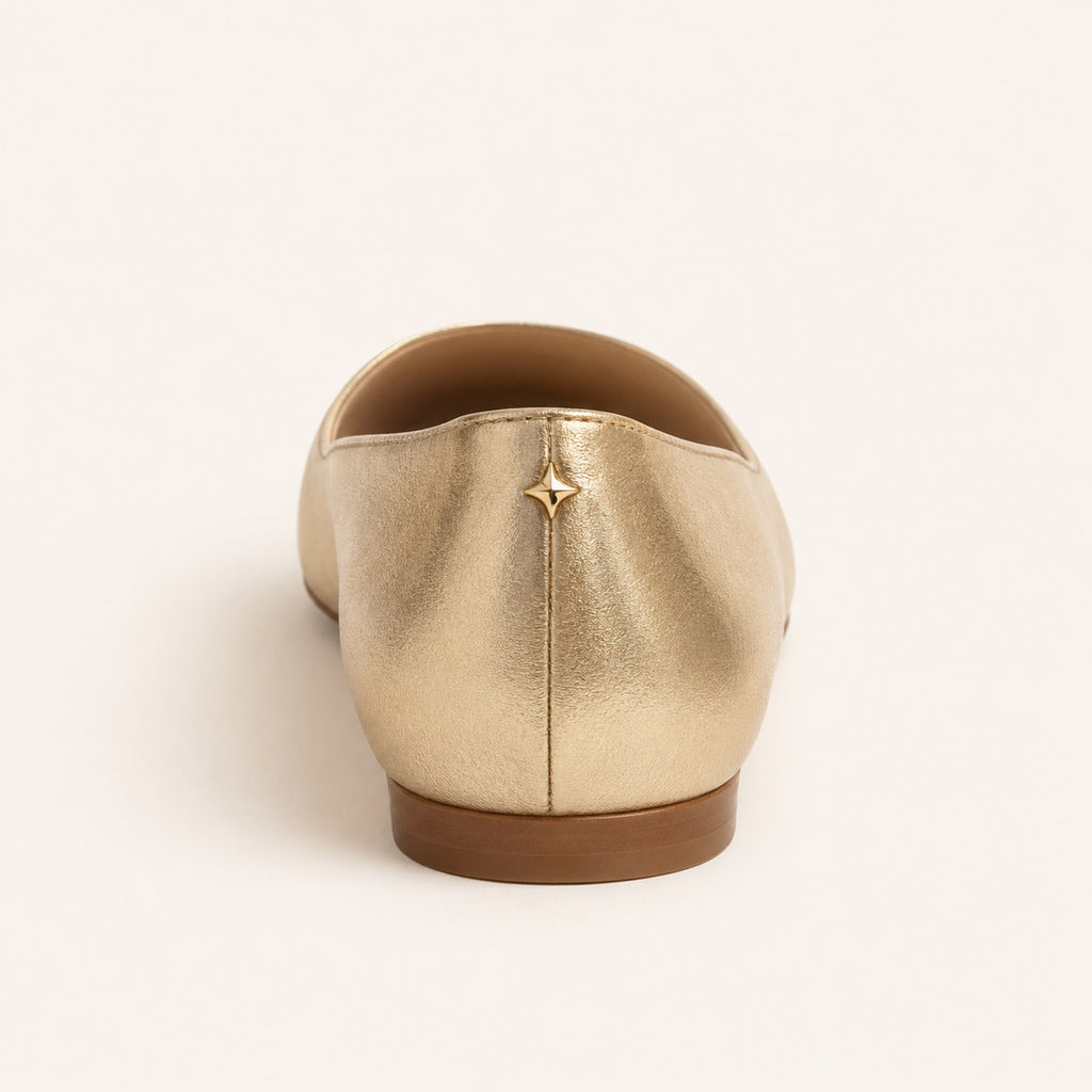 Solène Pointed Flat — Champagne