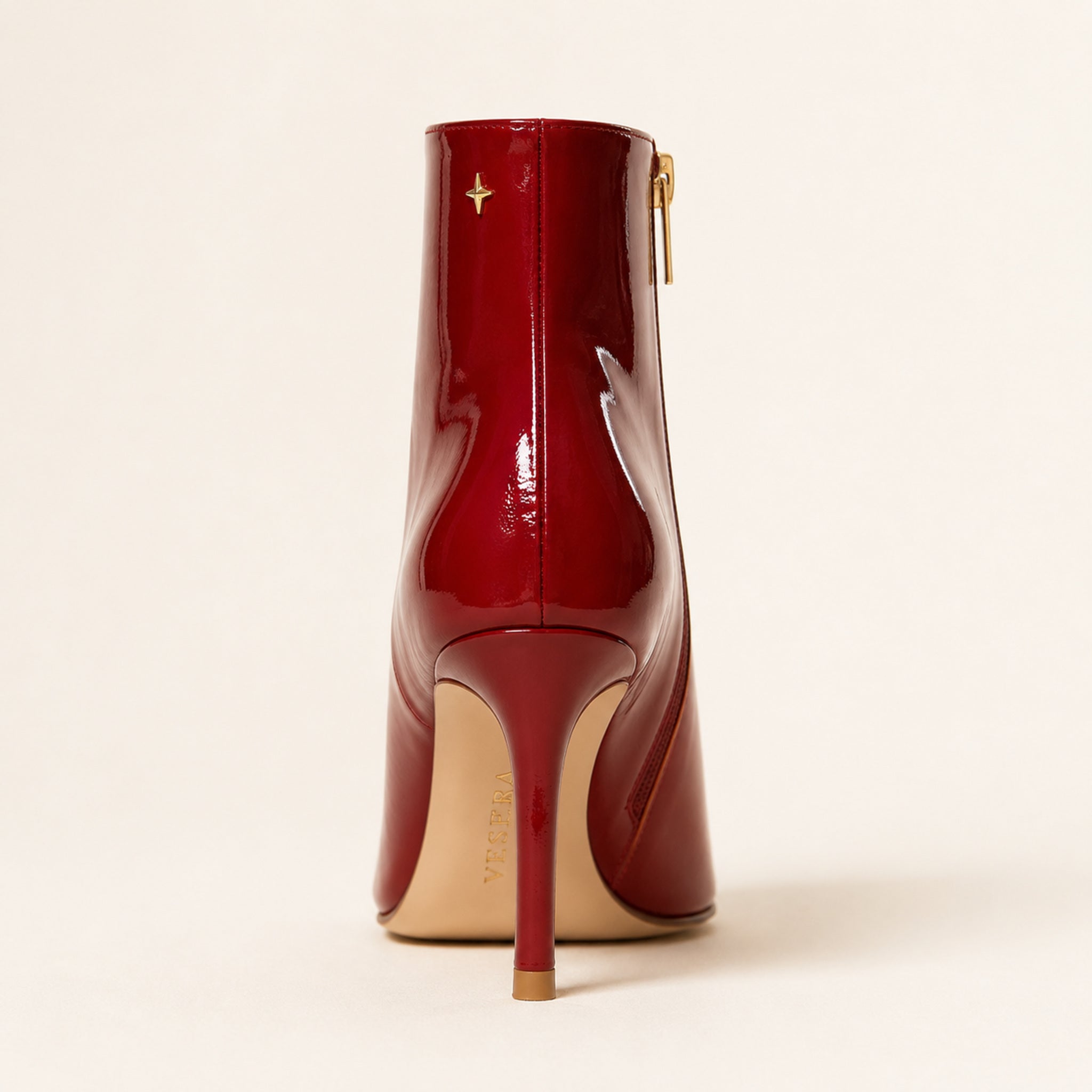 Valentina Ankle Boot 90 — Cherry Patent