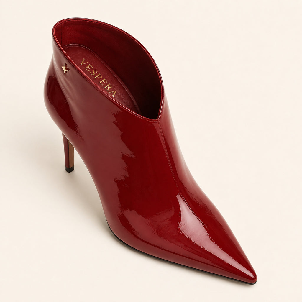 Valentina Ankle Boot 90 — Cherry Patent