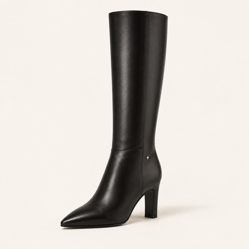 Vivienne Knee Boot 85 — Noir Leather