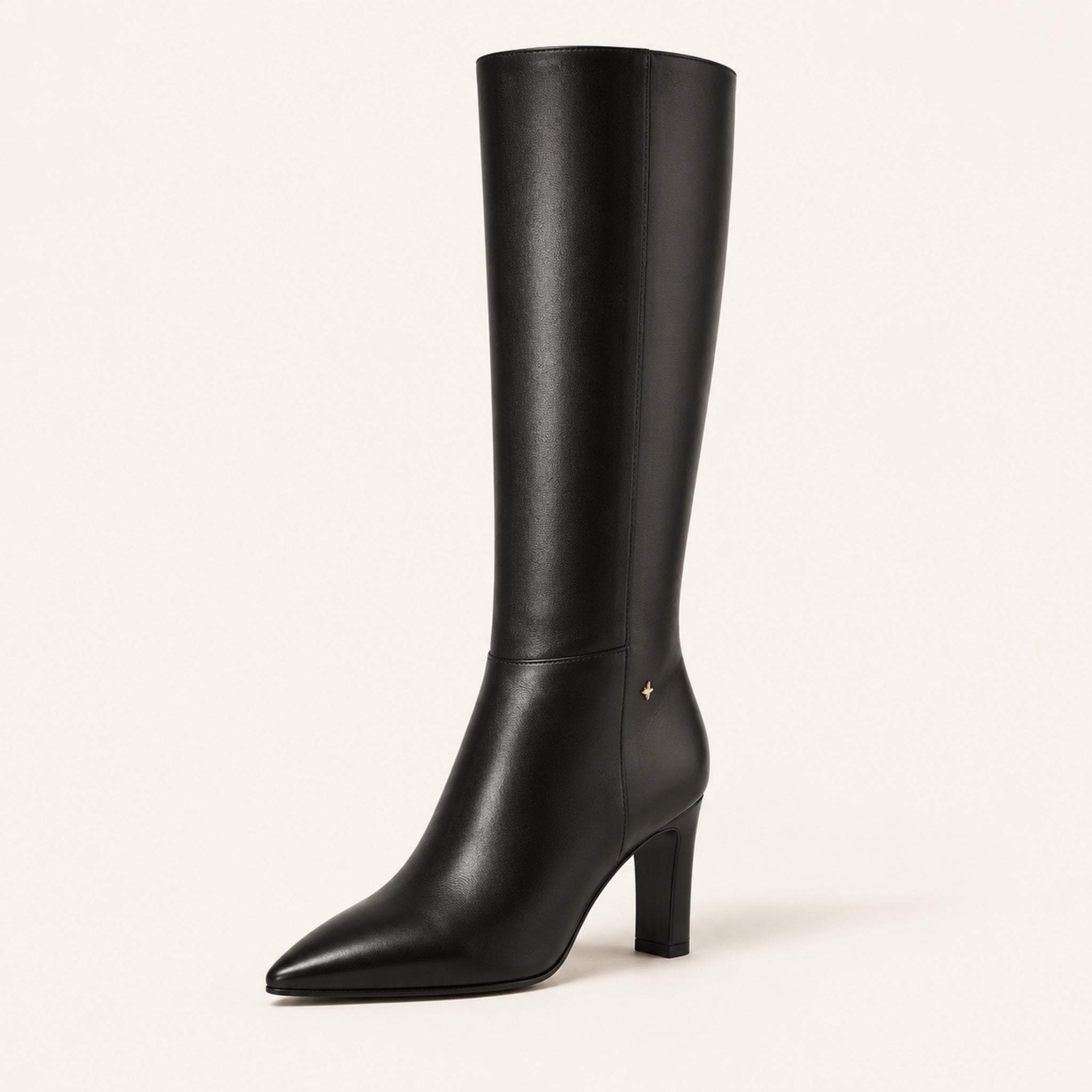 Vivienne Knee Boot 85 — Noir Leather